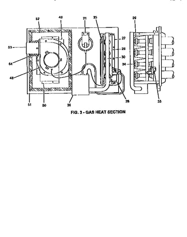 Gas heat section