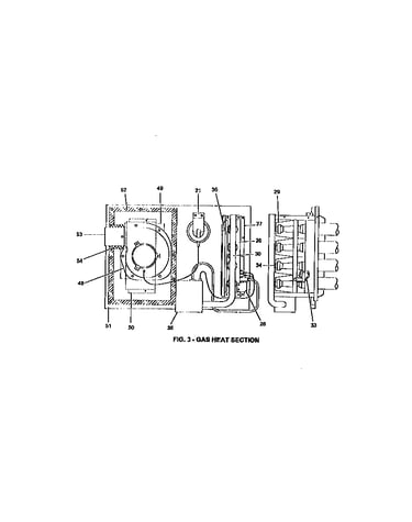 Gas heat section