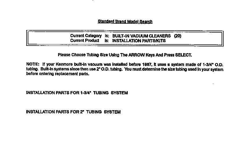 1 3/4 AND 2" TUBING SYSTEM