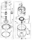 Agitator, basket and tub
