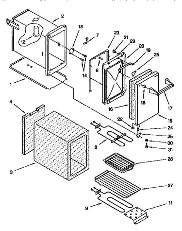 Auxiliary oven and door