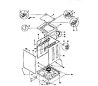 Kenmore 41799680210 top and cabinet diagram