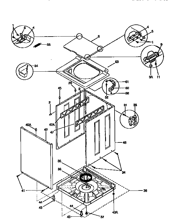 Top and cabinet