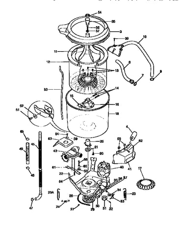 Tub, basket, and agitator