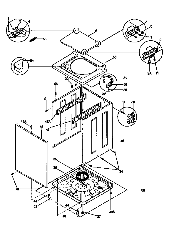 Top and cabinet