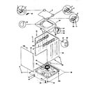 Kenmore 41799686410 top and cabinet diagram
