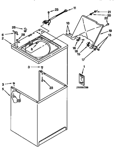 Top and cabinet