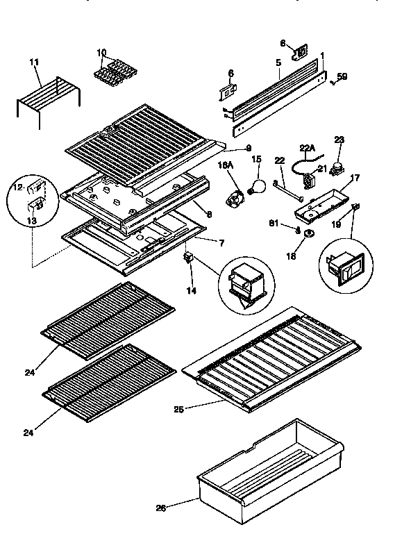 Shelves and accessories