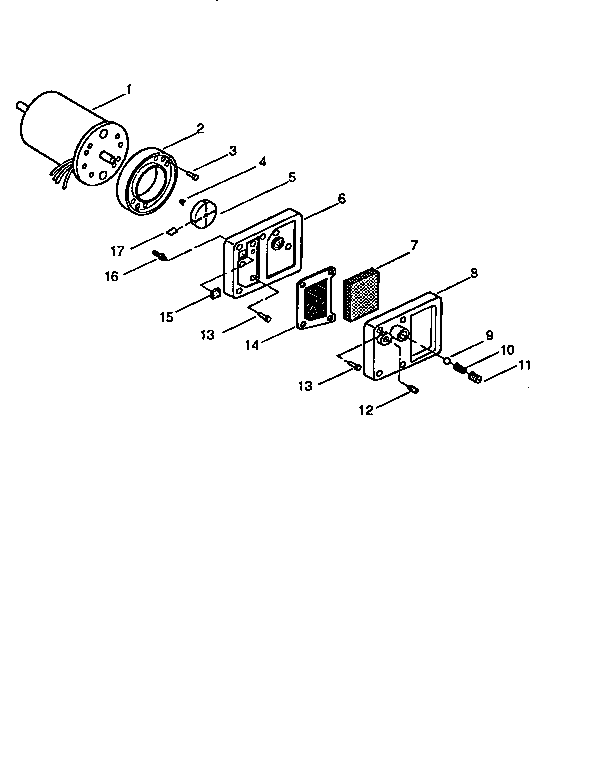 Motor and pump assembly