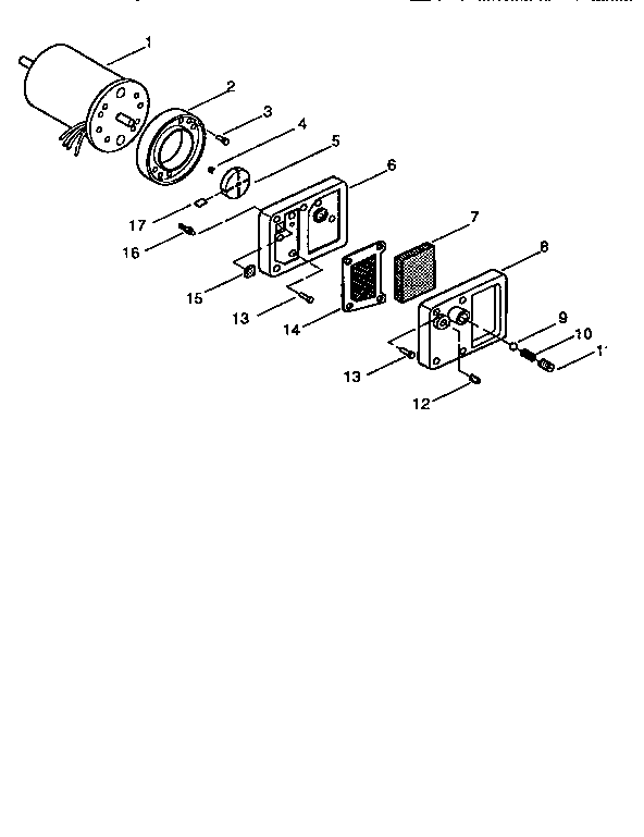 Motor and pump assembly