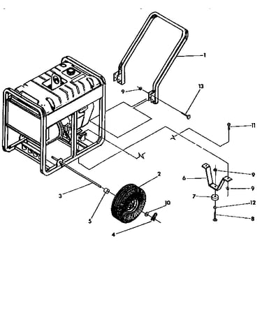 Handle and wheel assembly