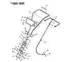 Troybilt 150080300101-150080399999 forward clutch cable, and handlebar diagram