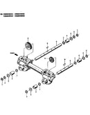 Wheel shaft and tiller shaft