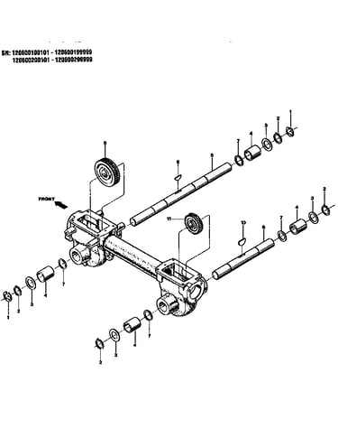 Wheel shaft and tiller shaft