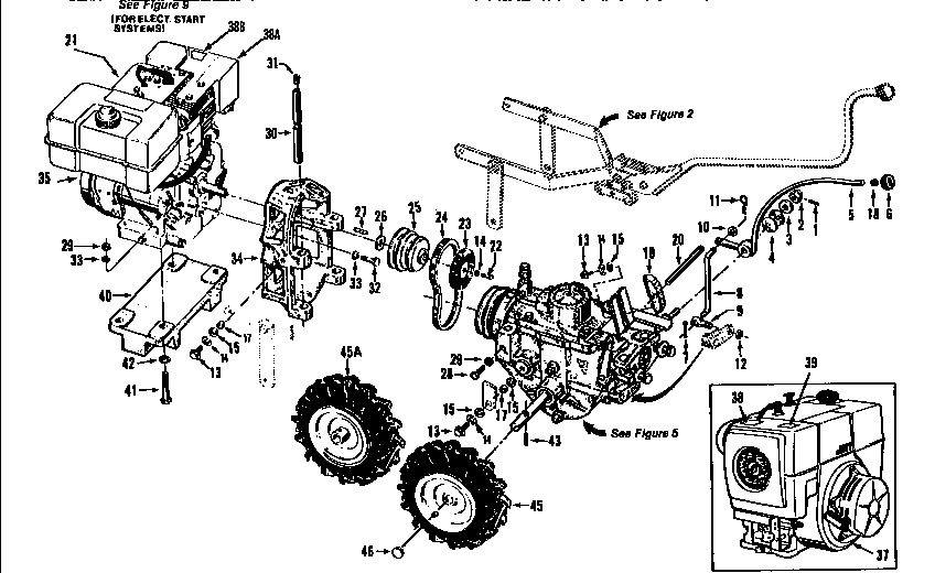 Belt drive system, engines, wheels