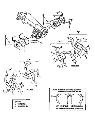 Bolo tine assemblies