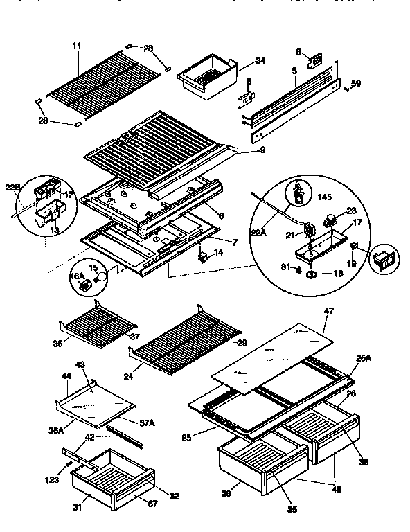 Separators and shelves