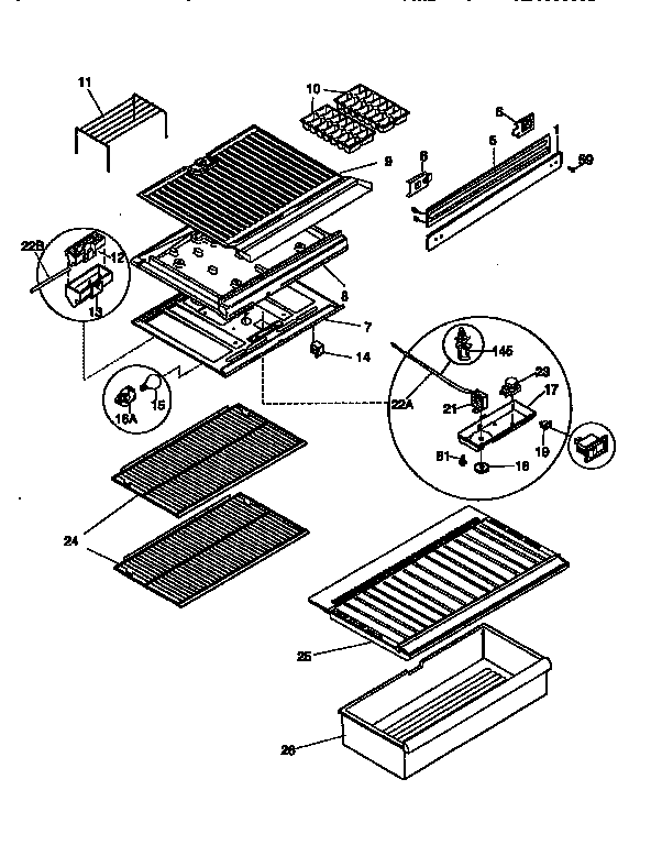 SHELVES AND ACCESSORIES