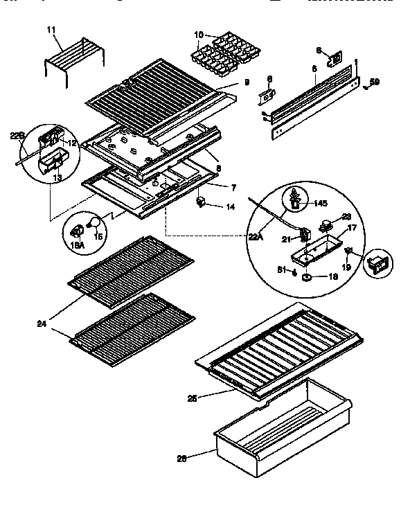 SHELVES AND ACCESSORIES