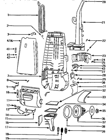 Handle and bag housing