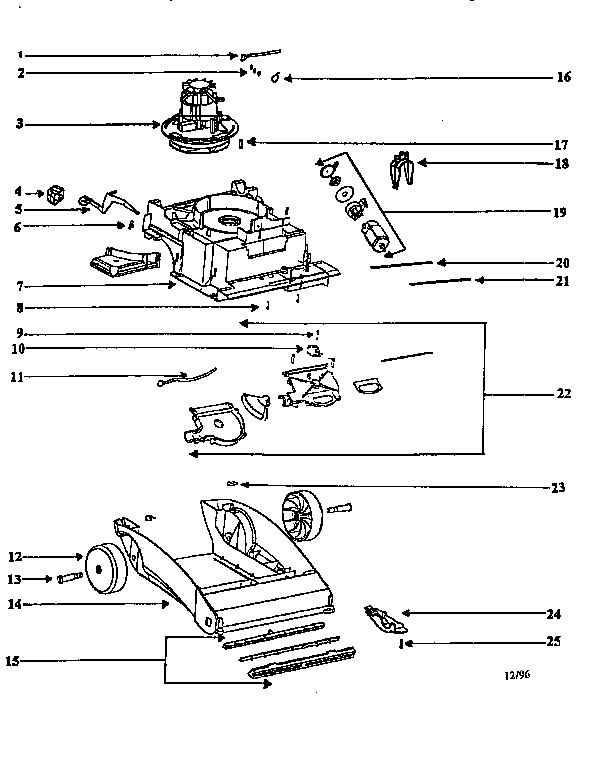 Nozzle and motor assembly