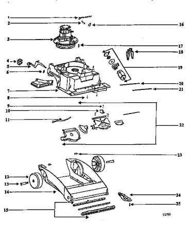 Nozzle and motor assembly