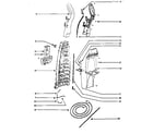 Eureka 2440AT-1 handle and bag housing diagram