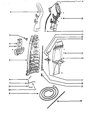 Handle and bag housing