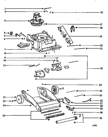 Nozzle and motor assembly