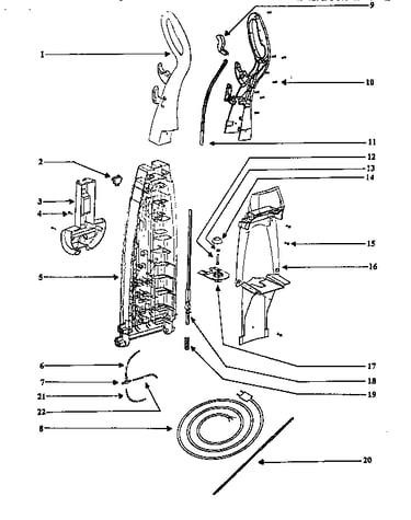 Handle and bag housing