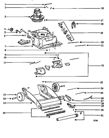 Nozzle and motor assembly
