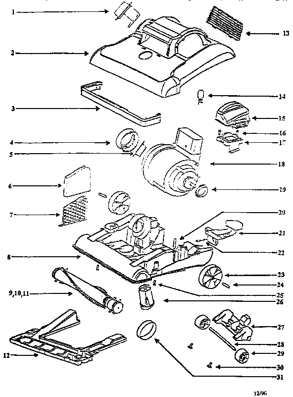 Nozzle and motor assembly