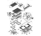 Kenmore 2539768482 shelves and accessories diagram