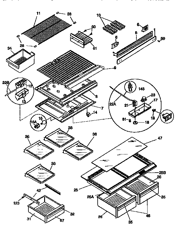 SHELVES AND ACCESSORIES
