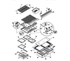 Kenmore 2539768422 shelves and accessories diagram