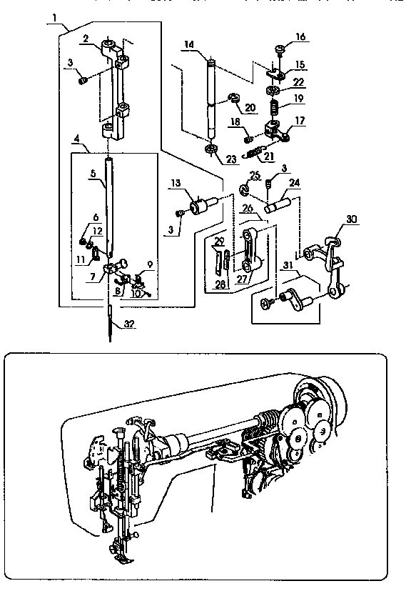 Needle bar unit