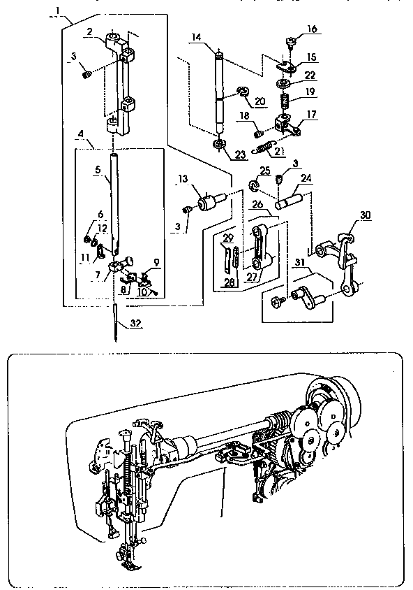 Needle bar unit