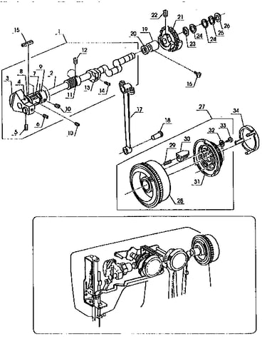Upper shaft assembly