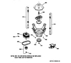 GE WDSR110T5WW suspension, pump & drive components diagram