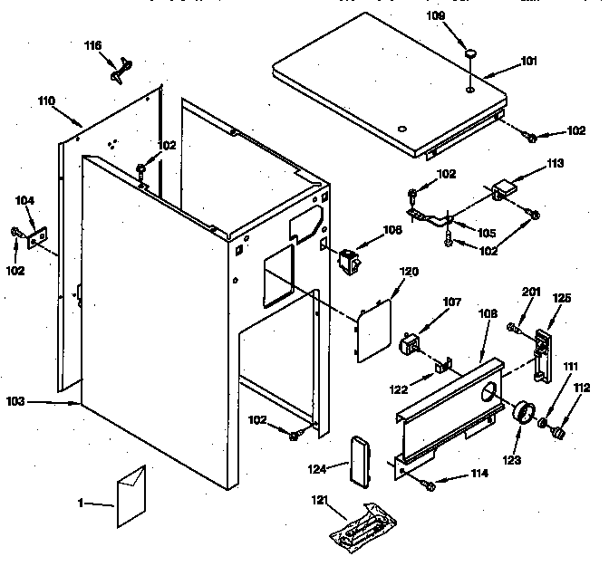 Cabinet & control parts