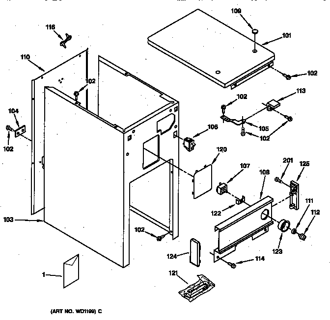 Cabinet & control parts