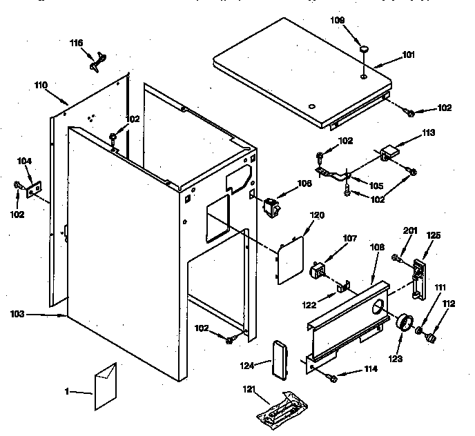 Cabinet & control parts