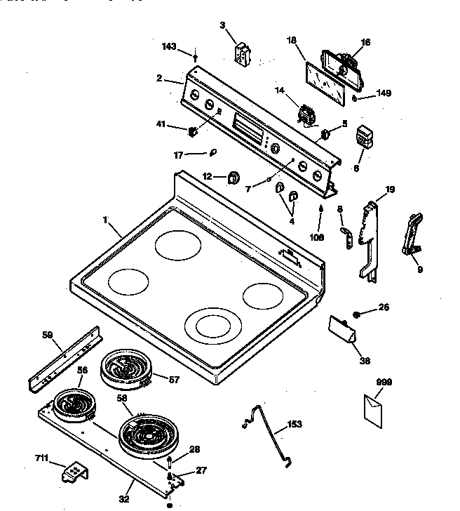 CONTROL PANEL & COOKTOP