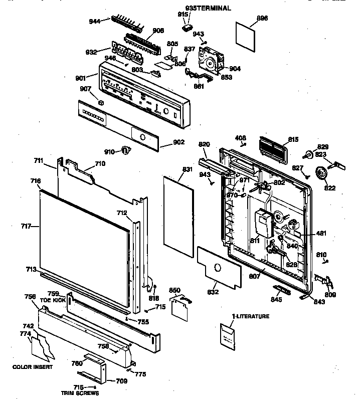 Escutcheon & door assembly