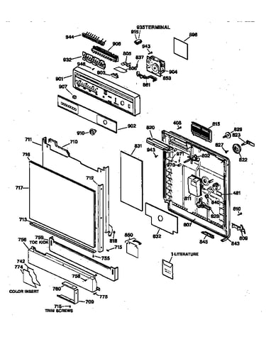 Escutcheon & door assembly