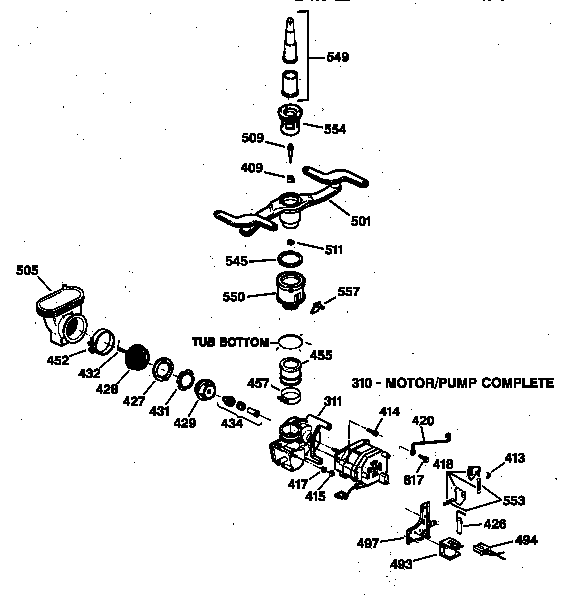 Motor pump mechanism