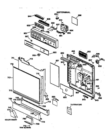 Escutcheon & door assembly