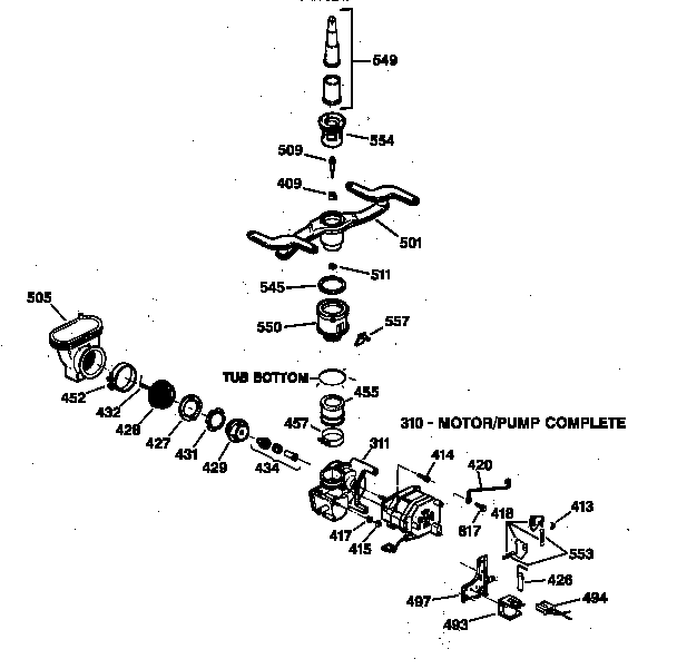 Motor pump mechanism