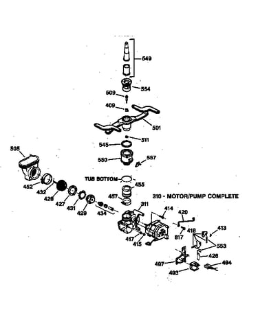 Motor pump mechanism