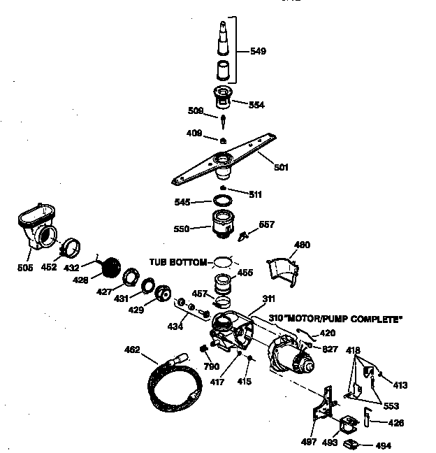 Motor pump mechanism